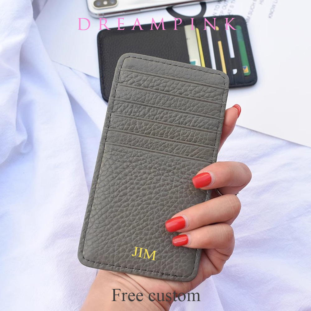 Index Card Holder - Luxury Custom Name Initials Cowhide Card