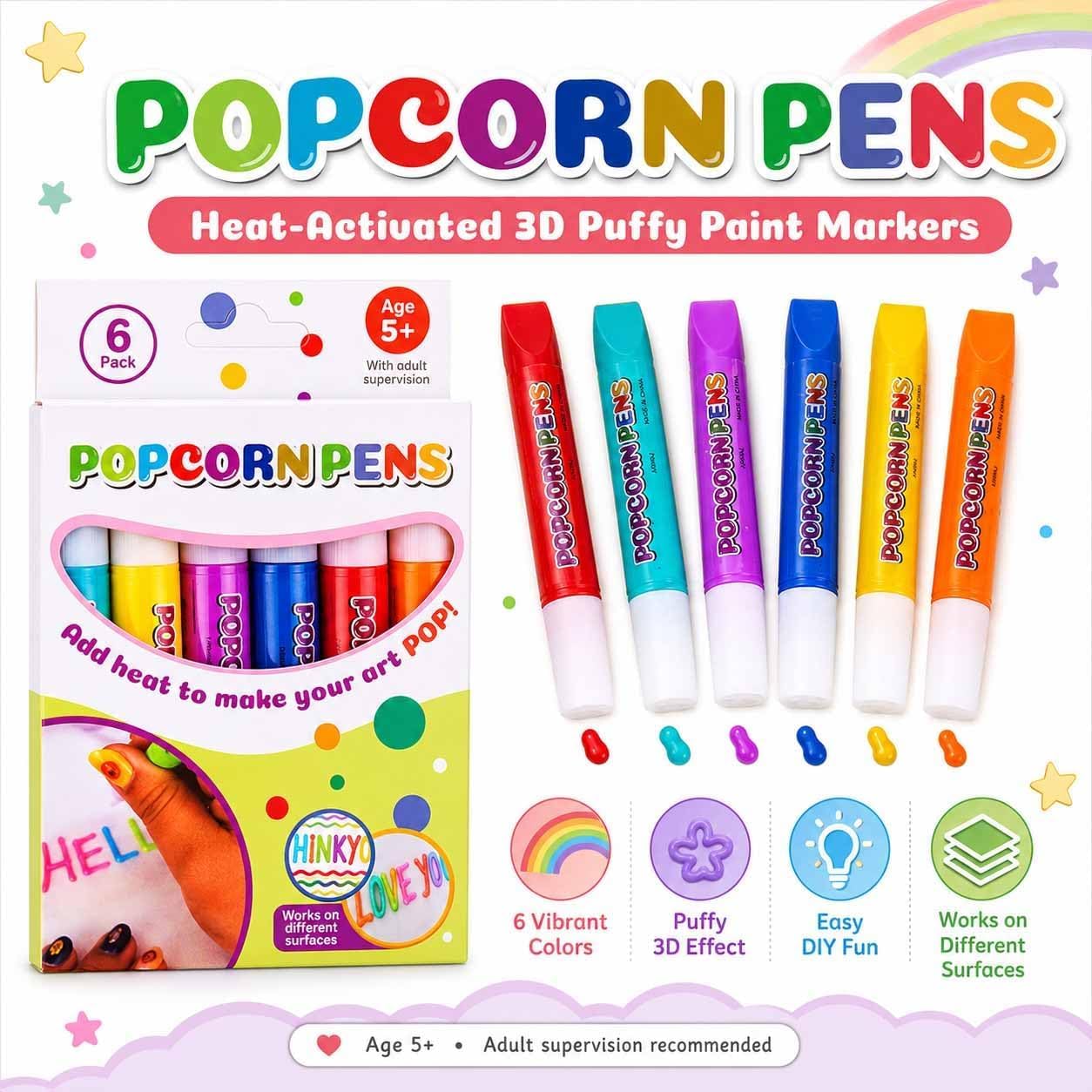 Magic Puffy Popcorn Pens 3D Pu - Copic Marker Sketch recension och pris